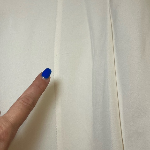 DIANE VON FURSTENBERG DVF CREAM SILK CONTRAST COLLAR BLOUSE SIZE 4 - Picture 11 of 11